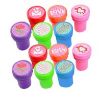 HEALSOPTHY 20pièces Lot de Tampons pour Garçon Fille avec Motifs Dessins Animés Mini-tampons pour Carnets et Loisirs Créatifs Prêts à Emploi Style Aléatoire