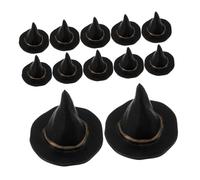 HEALSOPTHY 24 Pièces Hats pour DIY Créations Mini Chapeaux Noirs pour Poupées Décorations de Fête Accessoires Artisanaux et Décor de Maison de Poupée Halloween