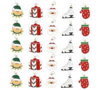 HEALSOPTHY 25 Pendentifs en Alliage pour Bijoux de Noël, Éléments Diy, Accessoires Pendants pour Boucles D’oreilles, Kit 25 Pièces Festive et Créative