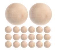 HEALSOPTHY 25 Perles Rondes en Bois Naturel sans Trou 40 MM Boules en Bois Brut pour Loisirs Créatifs Décoration DIY Sphères Lisses pour Créations Artisanales et Bijoux Lot de 25 Pièces