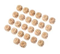 HEALSOPTHY 260 Pièces Perles Lettres de Hêtre Carrées Lettres Alphabet Perles Naturel pour Bijoux DIY Artisanat Créatif Garçon Fille et Projets Personnalisés