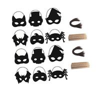HEALSOPTHY 28 Pièces Masques à Gratter Arc Ciel Diy pour Halloween Jouets Créatifs pour Fêtes Activité Artistique Manuelle pour Adultes