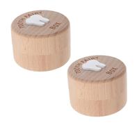 HEALSOPTHY 2pièces Boîte à Dents de Lait Bois Coffret Souvenir pour Garçon Fille Étui de Rangement pour Dents Tombées Joli Porte-dents pour Filles et Garçons