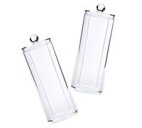 HEALSOPTHY 2pièces Boîte De Rangement Cosmétique Transparent pour Et Élastiques à Cheveux Design Rond Pratique Organisateur De Bureau Et Coiffeuse