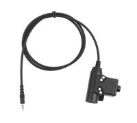 HEALSOPTHY 3,5mm Adaptateur Ptt U94 pour Casque Radio Militaire | Son Clair, Grosse , Clip Robuste Pivotant 360 Degrés, Finition Soignée, Structure Pratique