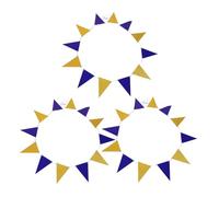 HEALSOPTHY 3 Pièces Drapeau Du Parti Triangulaire Décorations De Fête Drapeaux De Fanions Triangulaires Multicolores Drapeaux De Bannière Fanion Bannière Banderole