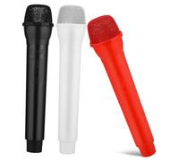 HEALSOPTHY 3 Pièces Microphone Plastique et Solide pour Garçon Fille Accessoire de Karaoké et Jeu de Rôle Simulation Micro pour Pratique de Discours et Performance sur Scène