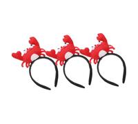 HEALSOPTHY 3 pièces Tête Crabe Peluche Rouge Accessoire de Cheveux et pour Garçon Fille et Adultes pour Fête Dhalloween Cosplay et Événements à Thème Fruits de Mer