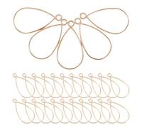 HEALSOPTHY 30 Pendentifs à Lunette Ouverte en Alliage Kc Or, Accessoires pour Création de Bijoux Diy, Breloques pour Bracelets et Colliers, Fourniture Atelier Résine, Pack de 30 Pièces