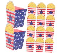 HEALSOPTHY 30 pièces Lot de Boîtes à Popcorn Papier pour Fête Du Juillet Conteneurs Anti-fuite pour Popcorn et Frites Boîte Légère et Résistante pour Soirées Cinéma et Festivals