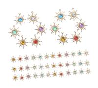 HEALSOPTHY 30 pièces Lot de Breloques Pendentifs Fleurs Alliage Multicolores pour Création Bijoux DIY Accessoires Mini Breloques pour Bracelets Colliers et Boucles Oreilles