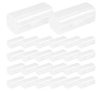 HEALSOPTHY 30 Pièces Piles Rechargeables Coffre de Rangement Batterie Transparent