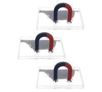 HEALSOPTHY 3ensembles Boîte de Limaille de Fer pour Démonstrations de Champ Magnétique Kit Expérience Scientifique avec Poudre de Fer Métallique pour Laboratoire de Physique