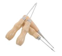 HEALSOPTHY 4 Outils De Perforation Ronds Pour La Reliure Avec Manche En Bois Et Poinçon Pour Le Travail Du Cuir