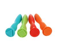 HEALSOPTHY 4 pièces Caoutchouc Géométriques pour Peinture Garçon Fille Outils Éducation Précoce Résistants et Réutilisables Kit Création Artistique Garçon Fille