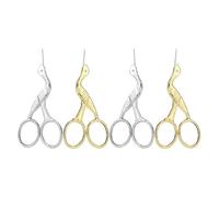 HEALSOPTHY 4 pièces Ciseaux de Couture Acier Inoxydable Vintage Mini Ciseaux Cigogne pour Broderie et Couture Légers et Précis