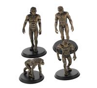 HEALSOPTHY 4 Pièces Figurines Évolution Humaine Préhistorique Modèles Plastique pour Enseignement et Décor de Bureau Représentation Authentique et Détail Précis pour Apprentissage Maison et