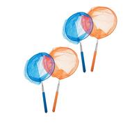 HEALSOPTHY 4 pièces Filets Télescopiques Garçon Fille INOX pour Insectes Poignée Antidérapante Bleu et Orange pour Jeux Extérieurs Éducatifs
