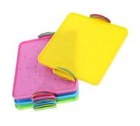 HEALSOPTHY 4 Pièces Geoboard Mathématique Élastiques Outils Éducatifs Géométriques pour Apprentissage Collaboratif Et Développement Matériel Didactique