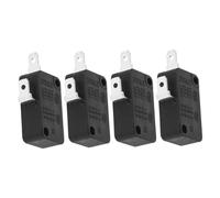 HEALSOPTHY 4 pièces Interrupteur Micro Ondes Micro Rupteur Noir à Broches Normalement Ouvert Remplacement Rapide et Sûr Installation Facile pour Appareils de Cuisine