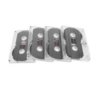 HEALSOPTHY 4 pièces Lot de Cassettes Vierges pour Enregistrement Audio Bandes Standard Durables pour Enseignement Bricolage Messages de Fête Qualité Sonore Claire