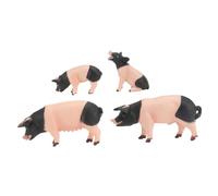 HEALSOPTHY 4 pièces Modèles Miniatures de Cochons Ferme Jouets Éducatifs Animaux Réalistes pour Garçon Fille Apprentissage Nature et Cognition