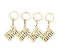 HEALSOPTHY 4 pièces Porte-clés Boulier Alliage Pendentif Abacus Créatif avec Anneau Suspendu Décoration Multifonction pour à Main à Dos et Cadeau Original