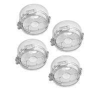 HEALSOPTHY 4 pièces Protection de Gazinière Cache Bouton Transparent Sécurité Garçon Fille Protège Boutons de Cuisinière Gaz Naturel Installation Facile sans Démontage Compatible Multi