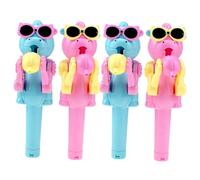 HEALSOPTHY 4 Pièces Robot Lollipop Portable Jeu Support Sucette Pop Up Garçon Fille Créatif