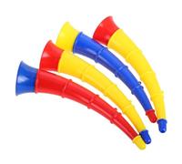HEALSOPTHY 4 pièces Trompette pour Tout Petits Instrument Musical Éducatif Portable pour Garçon Fille Maternelle Sonore Sécurisé pour Développement Oral et Initiation Musicale
