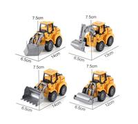 HEALSOPTHY 4 pièces Voiture Résistante pour Garçon Fille Lot de Véhicules de Construction Colorés Éducatif pour Communication et Apprentissage Styles Variés Adaptés Aux Garçons et Filles