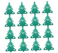 HEALSOPTHY 48 Pièces Porte-Couverts Sapin de Noël Feutre Vert Organisateur de Couverts Fourchette Cuillère et Doux Pochette de Rangement Festive pour Décoration de Table de Fête