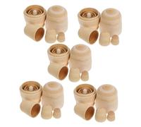 HEALSOPTHY 5 Ensembles Set de Poupées Russes Bois Non Peintes à Couches Kit DIY pour Garçon Fille et Artistes Surface Lisse Sûre pour Peinture Créatif Empilable et Décoratif