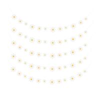 HEALSOPTHY 5 Pièces Bannière Fleurie Marguerite Guirlande Décorative pour Fête Anniversaire Décoration Murale Intérieure et Extérieure Accessoire Photo pour Shower et Anniversaire