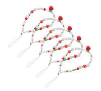 HEALSOPTHY 5 Pièces chaîne de suspension pour téléphone Charme de sangle de téléphone portable perlé pour les filles