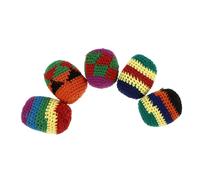 HEALSOPTHY 5 Pièces Kick Balls Woven Yarn Sandbags Interactive Toys for Teamwork and Hand Eye Coordination Development Couleur Aléatoire
