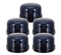 HEALSOPTHY 5 Pièces Lot de 5 Cache-boutons pour Cuisinière à Gaz Noir Transparent, Protection Résistante la Chaleur 89,8 X 54,3 Mm, Étanche et Anti-huile, Sécurités Garçon et Filles Cuisine