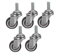 HEALSOPTHY 5 pièces Lot de Roulettes Pivotantes Tpr Pouce pour Chaise et Meubles Silence Capacité de Charge Rotation pour Déplacement