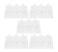 HEALSOPTHY 5 Pièces Plaque de Réaction Plastique avec Couvercles Plateau Culture Traité pour Expériences Chimie et Biologie pour Laboratoire et Enseignement