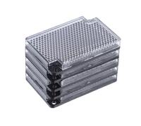 HEALSOPTHY 5 Pièces Réflecteurs Photoélectriques Carrés Haute Panneau Robuste pour Capteurs de Faisceau Rétroéclairé Installation Rapide Usage Construction Automobile