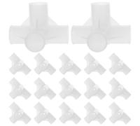 HEALSOPTHY 50 Pièces Connecteur de Tringle Jonction Croix pour Armoire Raccord Plastique pour Penderie Meuble de Rangement Chaussures et Vêtements