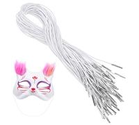 HEALSOPTHY 50 Pièces Élastiques Ronds avec Embouts pour Masques et Chapeaux Corde Élastique à Barbes pour Serrage Accessoires DIY pour Masques Chapeaux et Projets Créatifs