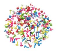 HEALSOPTHY 500 pièces Mini Clous Ronds Métalliques Colorés à Deux Jambes pour Bricolage et Scrapbooking Outils DIY Couleurs Aléatoires