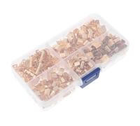 HEALSOPTHY 500 pièces U Shape Terminal Connectors Kit Flexible Wire Terminal Crimping For Electrical Household Appliances And Computers Lightweight And Easy To Install