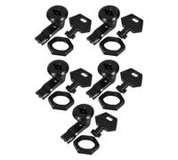 HEALSOPTHY 5ensembles Serrure à Langue Rotative Noire pour Coffret Électrique Loquet de Porte pour Armoire de Distribution Énergie Installation Rapide Protection Sécurisée Industrielle