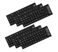HEALSOPTHY 6 Feuilles Autocollants Clavier Noir Mat Blanc Étanche Étiquettes Clavier Ordinateur Faciles à Appliquer Résidu Stickers pour Apprentissage et Remplacement des