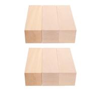 HEALSOPTHY 6 Pièces Blocs de Sculpture Bois Tilleul Blocs Rectangulaires Naturels Non Finis pour Travaux Manuels DIY Bois Basswood Lisse pour Décoration et Projets Art
