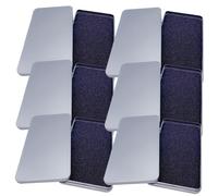 HEALSOPTHY 6 pièces Boîte de Rangement Métallique Rectangulaire avec Couvercle Conteneur Portable Mousse pour Protection Écran Verre et Coque de Téléphone Boîte de Conservation Fer