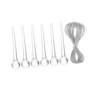 HEALSOPTHY 6 Pièces Décoration Suspendue Goutte Eau Acrylique pour Sapin de Noël Ornement Transparent pour Fête et Décor