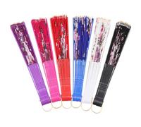 HEALSOPTHY 6 pièces Lot de Éventails Pliants Élégants Style Espagnol Vintage Soie pour Danse et Décoration Accessoires Photo pour Mariages et Fêtes